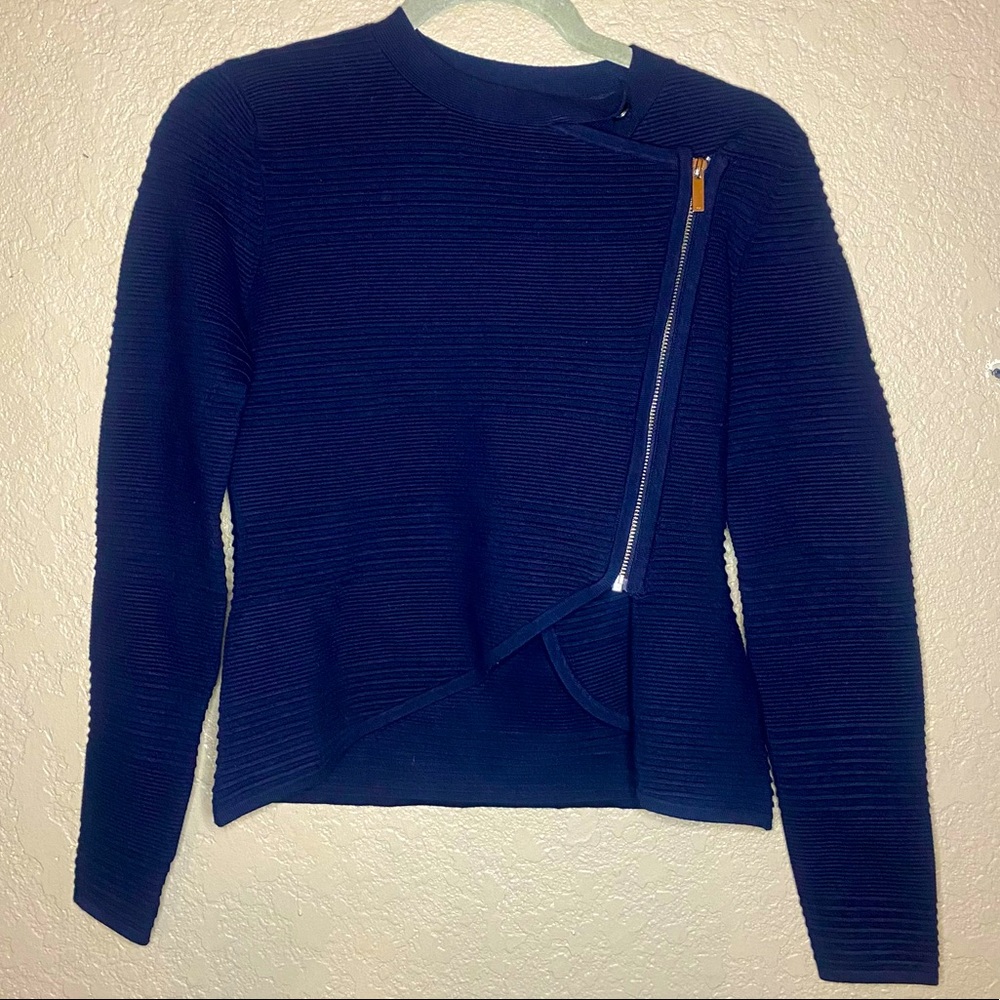 Karen Millen Asymmetrical Zip Sweater/Jacket